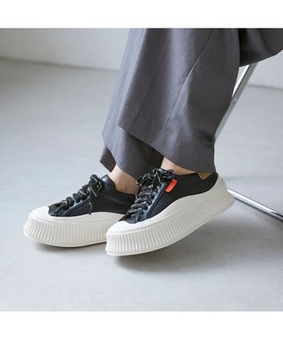 MODE ET JACOMO <carino>デザインソールスニーカー ブラック