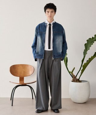 WEGO クロスタックバギースラックス グレーストライプ