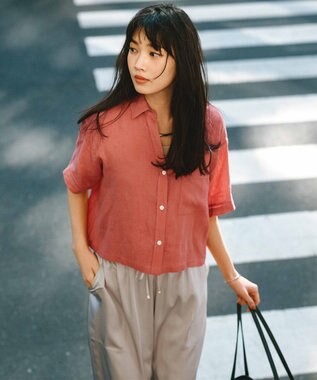 23区 L 【GLOW8月号掲載/洗える】スムースサテン パラシュートパンツ ベージュ系