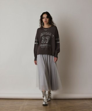 GRACE CONTINENTAL ナンバリングニットトップ グレー