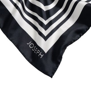 JOSEPH ラージシルクスカーフ Zenza Black/white