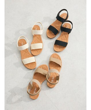 Green Parks ・ｒｉｃｈ　ｂｌｕｅ　フラットサンダル Gray Beige