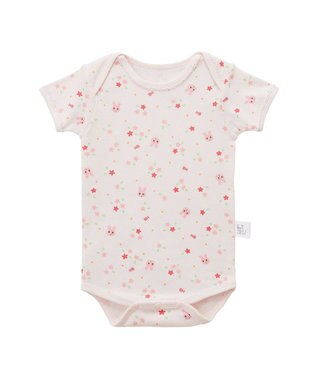 MIKI HOUSE HOT BISCUITS 【70-80cm】 半袖ボディシャツ(かぶり仕様) ピンク