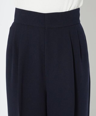 uncrave 【防しわ・洗濯機洗い可】ウォッシャブル ダブルクロス ワイドパンツ（uncrave STANDARD） ネイビー