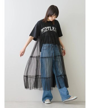 AMERICAN HOLIC チュールキャミワンピース Black