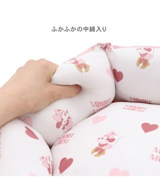 PET PARADISE ディズニー ミニーマウス クールカドラー 《ハート柄》 Ｓ ホワイト×ピンク