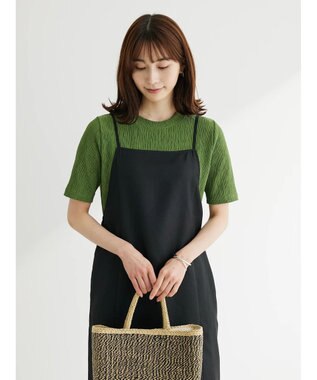 Green Parks BEST PRICE  ５分袖プリーツ加工プルオーバー Green