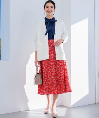 組曲 【WEB限定】SOBANEラメカーディガン パールホワイト系