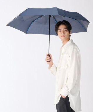 MOONBAT 【3秒でたためる傘/耐風/自動開閉】urawaza 無双(ウラワザ ムソウ)  折りたたみ傘 無地  58cm ディープブルー