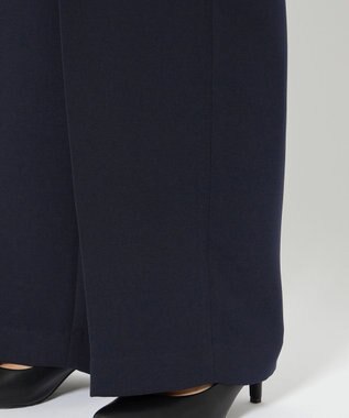 uncrave 【防しわ・洗濯機洗い可】ウォッシャブル ダブルクロス ワイドパンツ（uncrave STANDARD） ネイビー