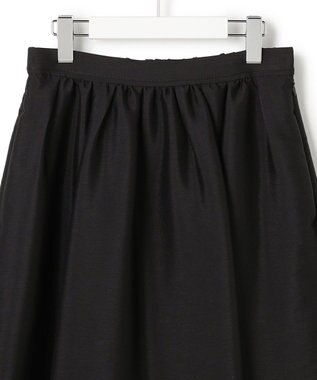 23区 L 【洗える】フルーフィーツイル フレア スカート ブラック系