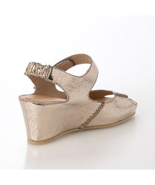 MODE ET JACOMO <D'ICI>アジャスタブルインヒールサンダル ゴールド