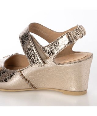 MODE ET JACOMO <D'ICI>アジャスタブルインヒールサンダル ゴールド