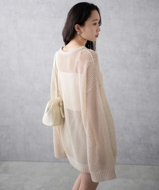 WEGO スターメッシュニットプルオーバー ホワイトアイボリー