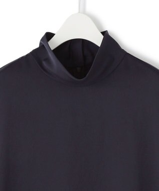 ICB L 【WEB＆一部店舗限定】LightVintageSatin ハイネックワンピース ネイビー系