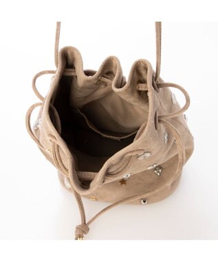 UNBILLION カカトゥ kakatoo / スエード調スタッズドロストバッグ ベージュ