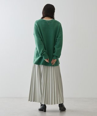 AMERICAN HOLIC カーブネックニットプルオーバー Green