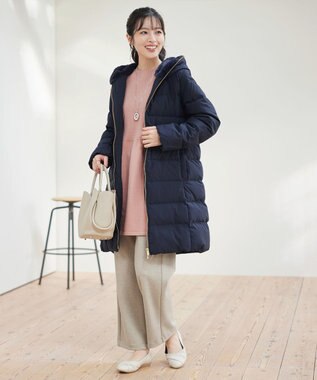 Tiaclasse 【新色追加・洗える】ミドルリブニットチュニック ピンク