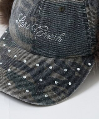 WEGO ラインストーンドッグイヤーキャップ 柄1