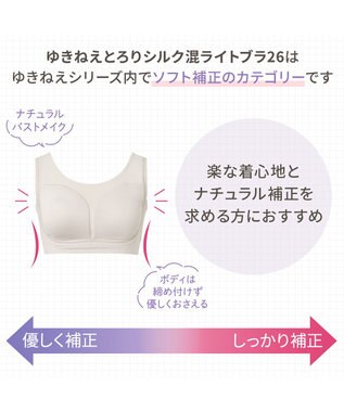 BRADELIS New York 【Yukine inc. 】　ゆきねえとろけるシルク混ライトブラ26 着心地重視 接触冷感機能付き 補正下着 シアーグレージュ