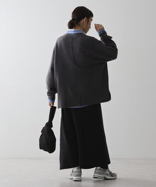 AMERICAN HOLIC カーブネックニットプルオーバー Charcoal Gray