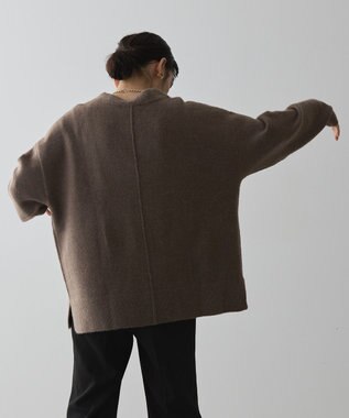 AMERICAN HOLIC カーブネックニットプルオーバー Mocha