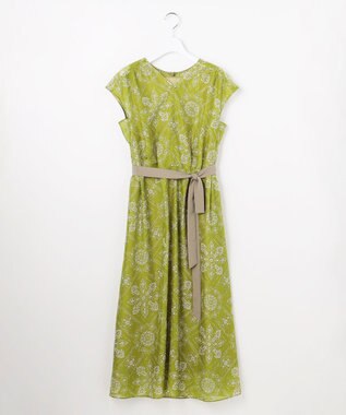 自由区 S ロータスタイルプリント ワンピース