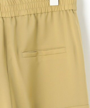 ICB 【接触冷感・UVケア・吸水速乾・防シワ・洗える】 ドレープツイル カーゴパンツ クリームカーキ系