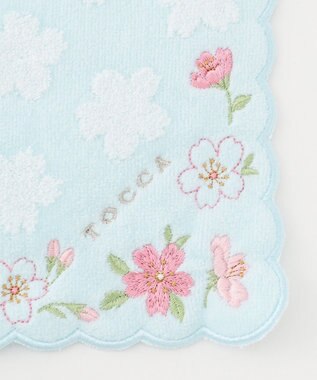 TOCCA SAKURA MOTIF TOWELCHIEF タオルハンカチ スカイブルー系
