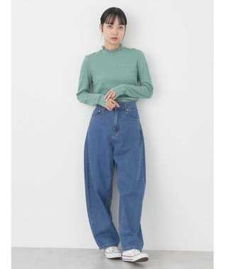 earth music&ecology シャーリングハイネックプルオーバー Mint