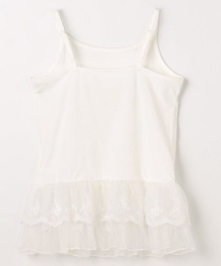 ANY KIDS 【洗濯機可能/吸汗速乾】裾レース ドライタッチ キャミソール オフホワイト
