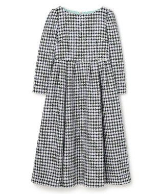 TOCCA 【百田夏菜子さん着用】【消臭】FROSTED CHECK TWEED ドレス ライトグリーン系