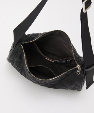 russet キルティングドラムミニショルダーバッグ(SF-267) Black