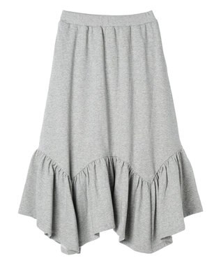 earth music&ecology ウラケ裾フリルスカート Gray