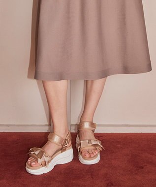 TOCCA RIBBON  SPORTS SANDALS サンダル ベージュ系