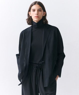 BEIGE， PYRRHOT / シアーコンビ ニットジャケット Black