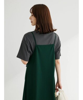 Green Parks BEST PRICE 前後２ｗａｙカットリブキャミワンピース Green