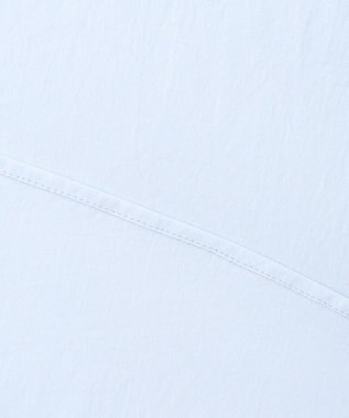 ICB 【接触冷感・UVカット・洗える】ヴィンテージスパンブロード バンドカラーシャツ スカイブルー系