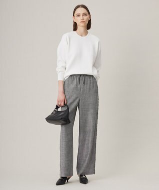 ICB 【WEB限定カラーあり・洗える】コットンポリエステルスムース  ニットプルオーバー オフホワイト系