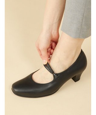 ASICS WALKING ペダラウォーキングシューズ 4E ヒール高4.5cm ブラック系