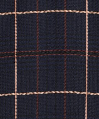 J.PRESS LADIES サイロチェック ストライプ ワンピース ネイビーチェック系