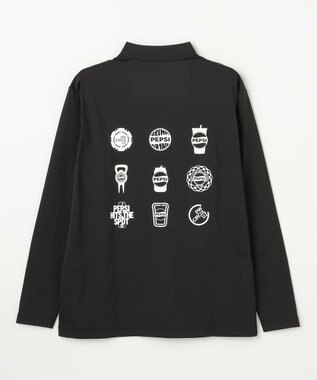 PW CIRCULUS 〈Pepsiコラボ〉【UNISEX】Pepsi 9-LOGO モックネック　ロングT ブラック系