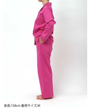 une nana cool 【綿100%】40/2コーマ天竺シルケットパジャマ MADE WITH LIBERTY FABRIC マジェンタ