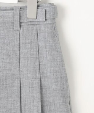 23区GOLF 【WOMEN】ベルト付き プリーツスカート ライトグレー系