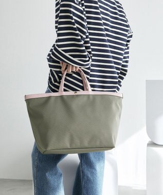 TOPKAPI 【Breath TOPKAPI】NORM ノーム リサイクル ポリエステル シュリンクレザー コンビ A4 トート バッグ ペールピンク