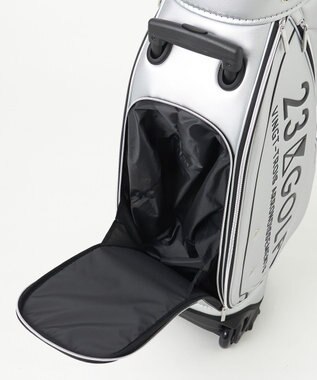 23区GOLF 【UNISEX】セルフスタンドバッグ内蔵キャディバッグ キャリー付き 練習や電車移動に◎ シルバー系