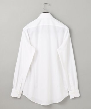 GOTAIRIKU 【形態安定】PREMIUMPLEATS_セミワイドカラー _織柄_通年ドレスシャツ(26年モデル) ホワイト系(折柄/ドビーストライプ)