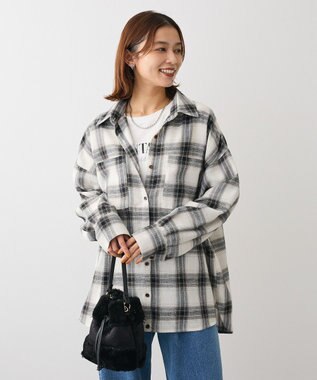 Green Parks ・ＥＬＥＮＣＡＲＥ　ＤＵＥ　２ｗａｙチェックビックシャツ Off White