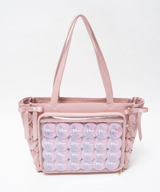 WEGO 【痛バ＆推し活グッズ】レースアップフレーム痛バッグS【一部店舗限定】 ピンク