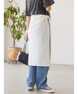 AMERICAN HOLIC レースラップスカート Off White